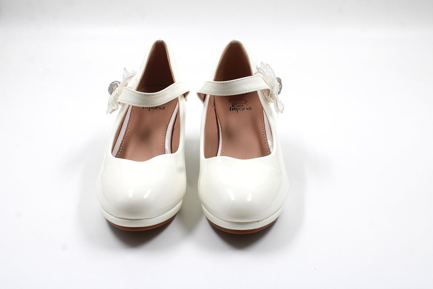 Girls white luxurious heel by Ket kids