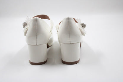 Girls white luxurious heel by Ket kids
