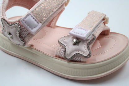 Girls pink comfortable sandal by Ket kids