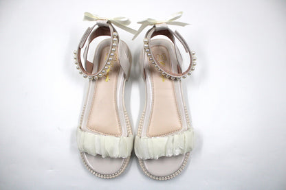 Girls white glamorous sandal by Ket kids