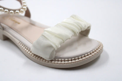 Girls white glamorous sandal by Ket kids