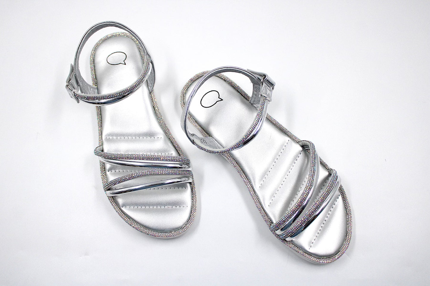 Girl partywear silver sandal by Ket kids