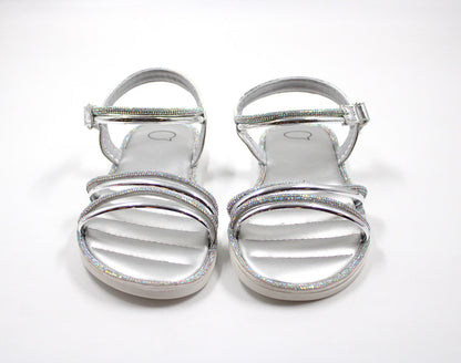 Girl partywear silver sandal by Ket kids