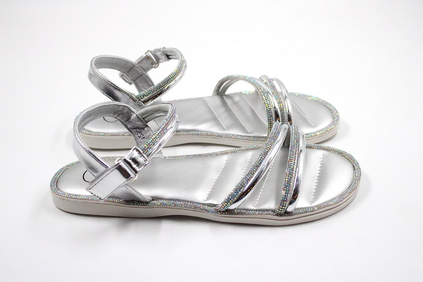 Girl partywear silver sandal by Ket kids