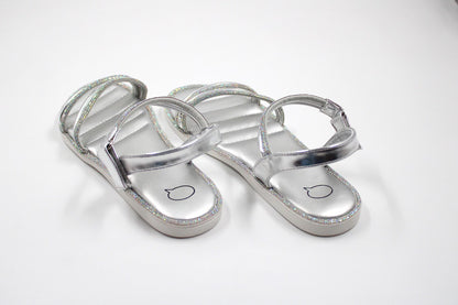 Girl partywear silver sandal by Ket kids