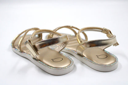 Girl partywear golden sandal by Ket kids