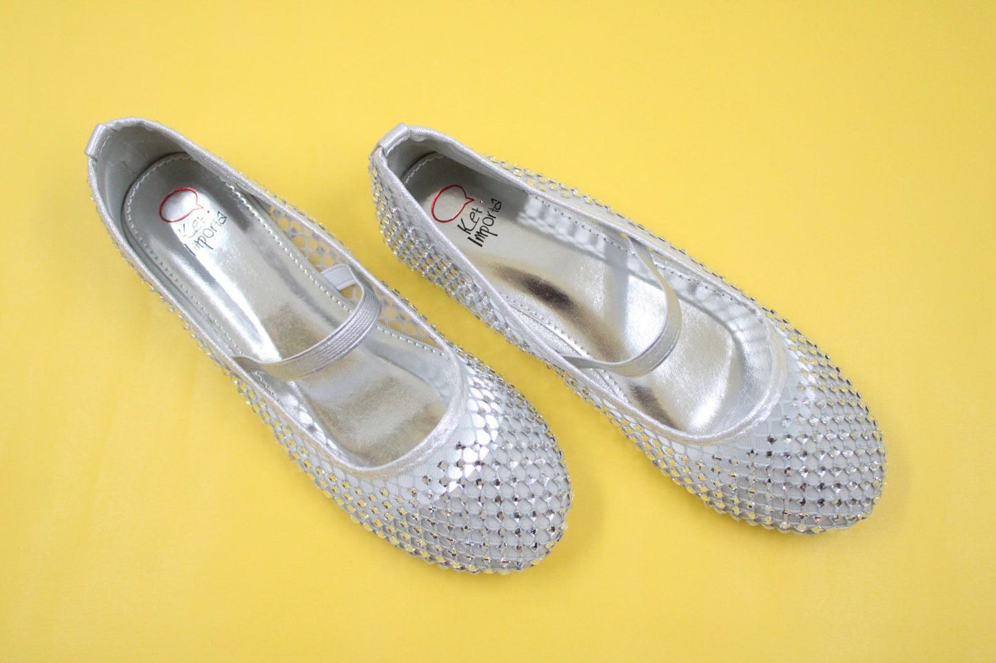 Girl silver shimmering ballerina by Ket kids