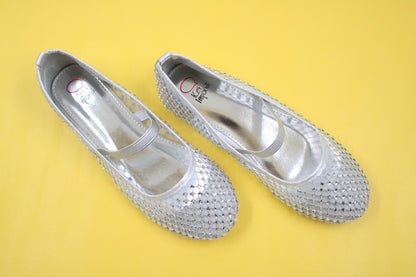 Girl silver shimmering ballerina by Ket kids