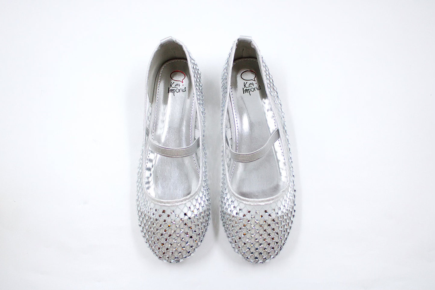 Girl silver shimmering ballerina by Ket kids