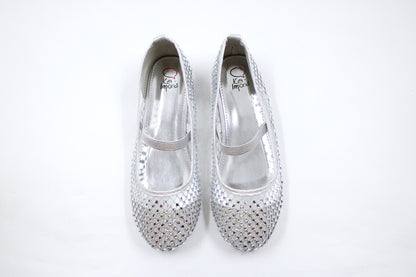 Girl silver shimmering ballerina by Ket kids