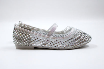 Girl silver shimmering ballerina by Ket kids
