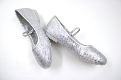 Girl silver dazzling ballerina by Ket kids