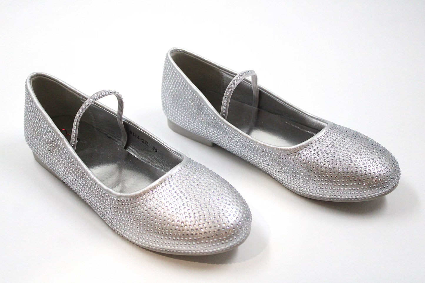 Girl silver dazzling ballerina by Ket kids