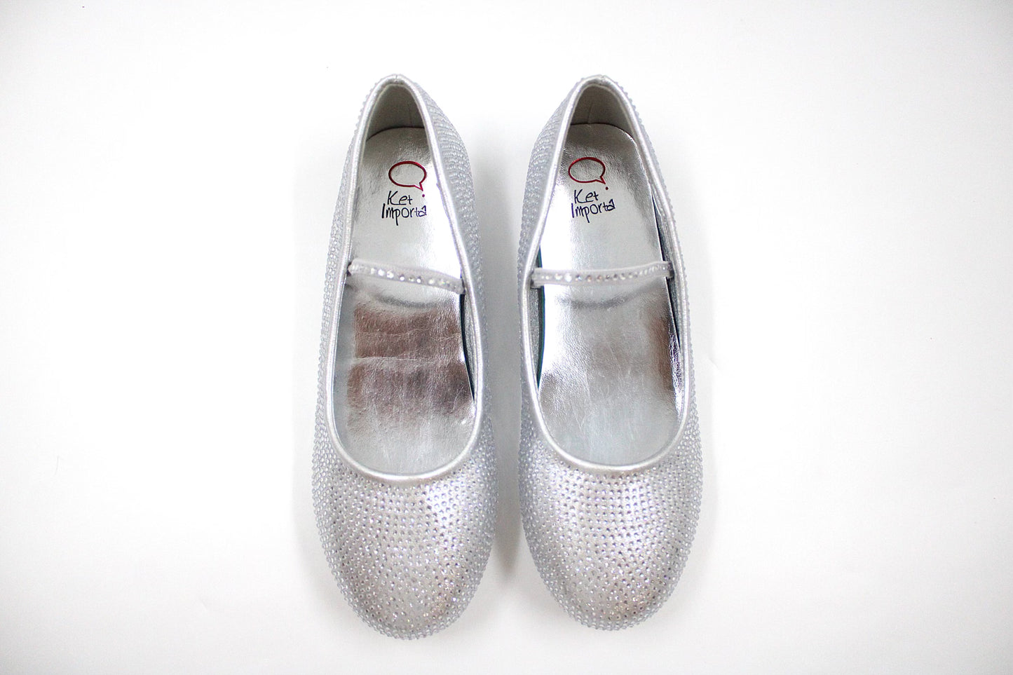Girl silver dazzling ballerina by Ket kids