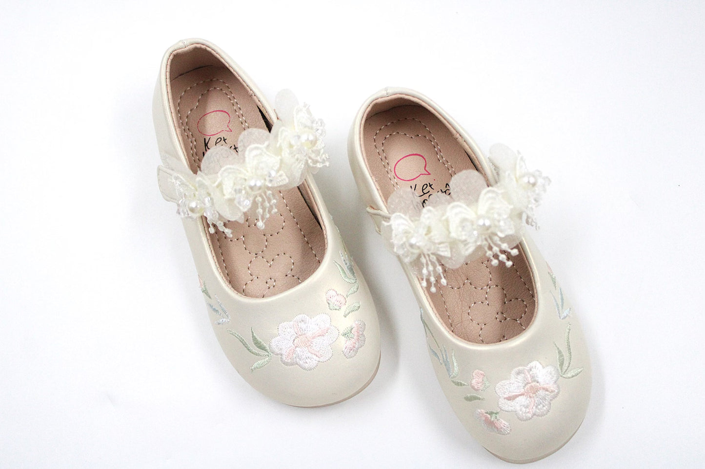Girl white floral ballerina by Ket kids