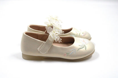 Girl white floral ballerina by Ket kids