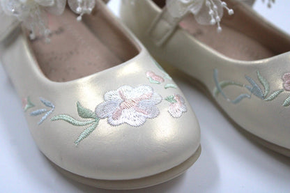 Girl white floral ballerina by Ket kids