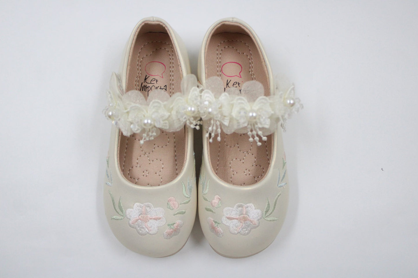 Girl white floral ballerina by Ket kids