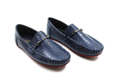 Boys blue classic loafer by Ket kids