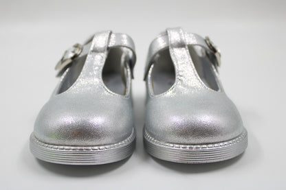 Girls silver casual ballerina by ket kids