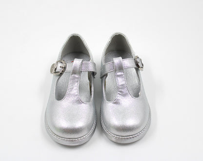 Girls silver casual ballerina by ket kids