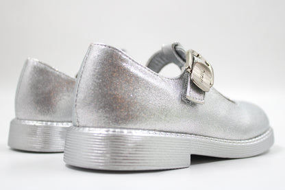 Girls silver casual ballerina by ket kids