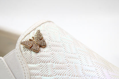 girls white butterly sneaker by ket kids