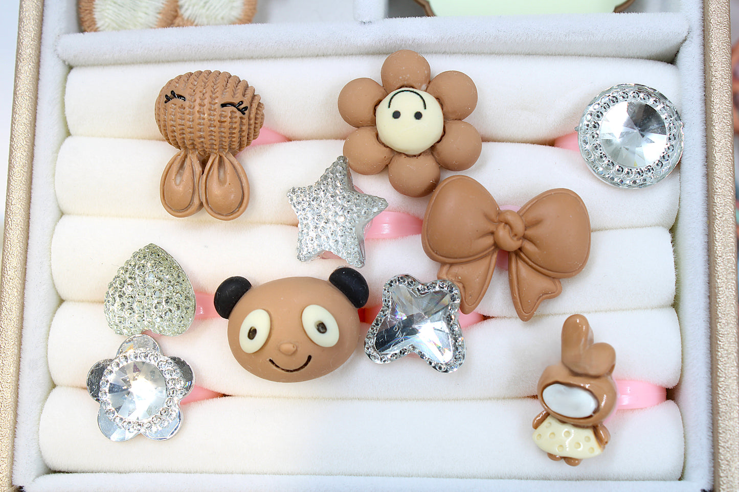 Crown Jewel Box with accessories - chocolate