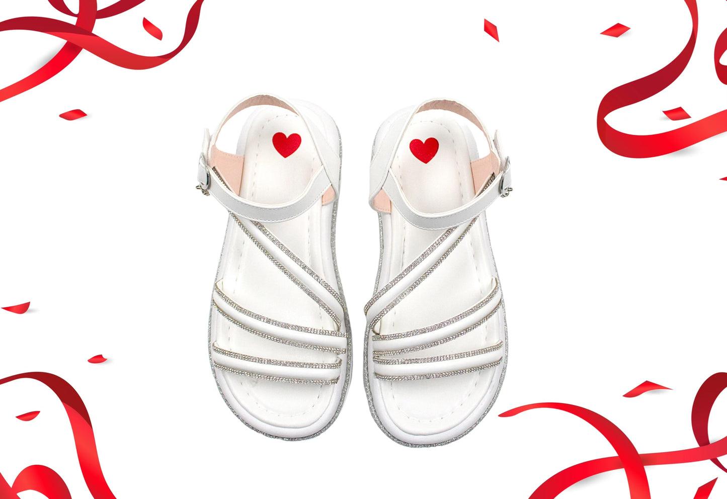Girl white elegant sandal by Ket kids