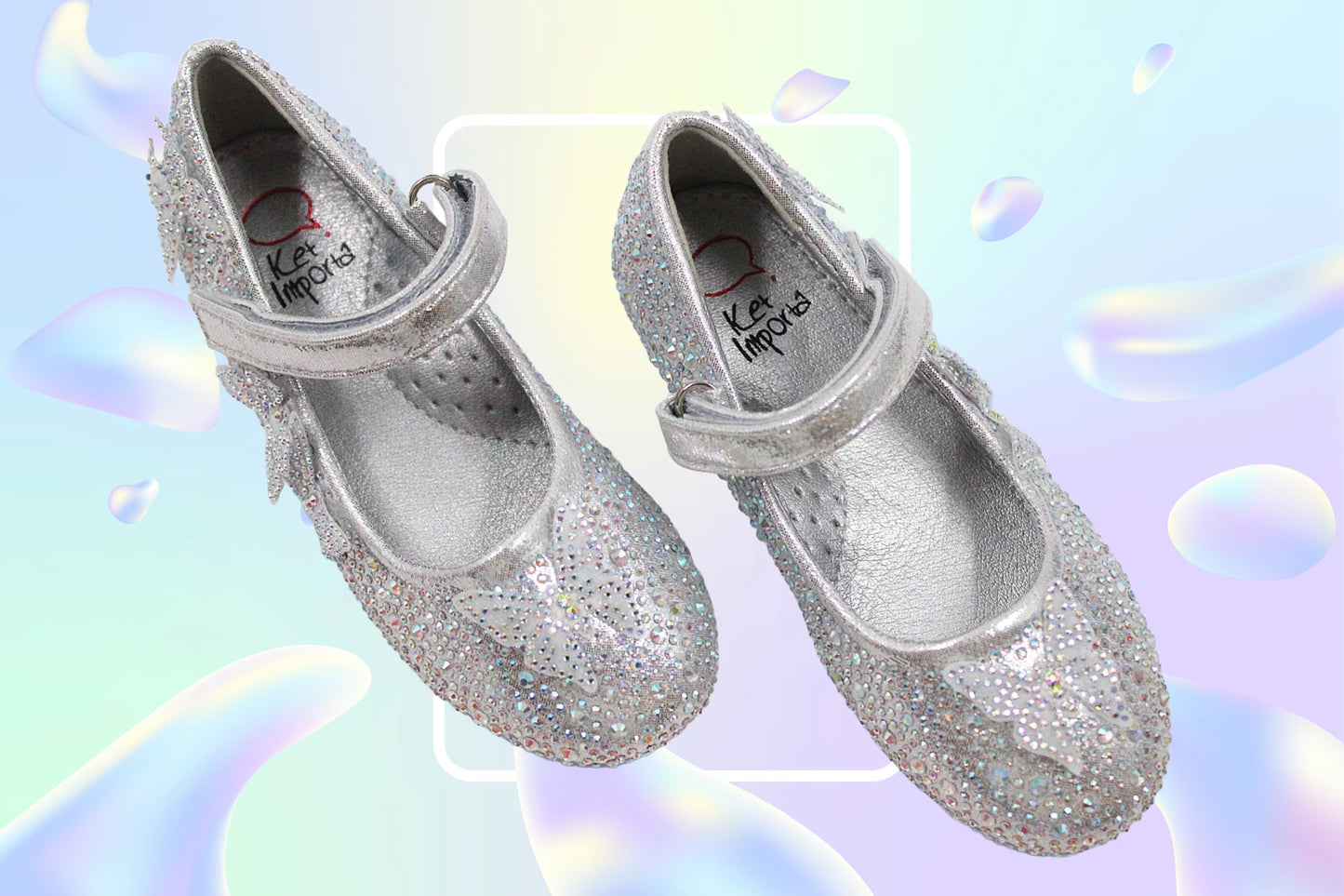 Girl silver sparkly ballerina by Ket kids