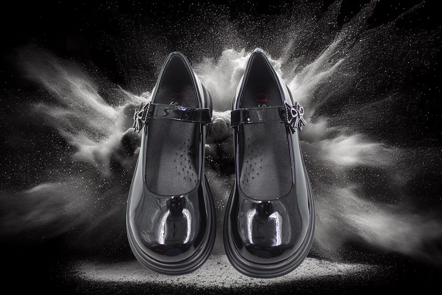 Girls black vibrant loafer by Ket kids