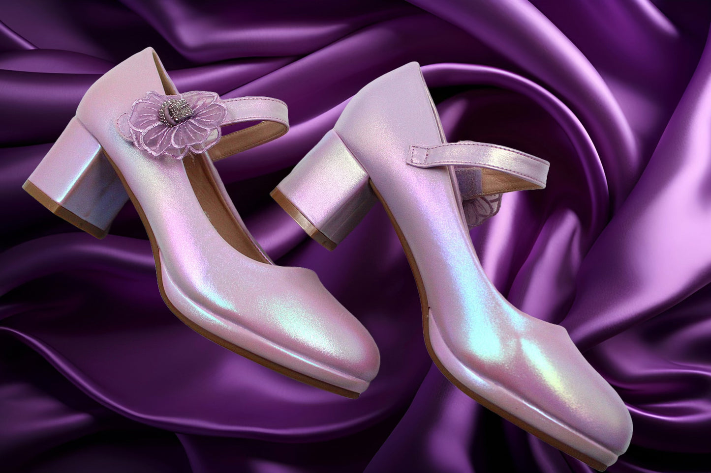 Girls purple chic heel by Ket kids