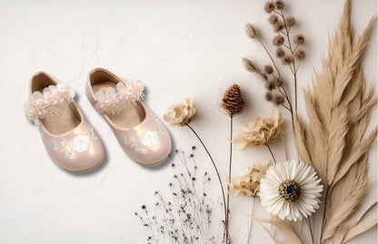 Girl pink floral ballerina by Ket kids